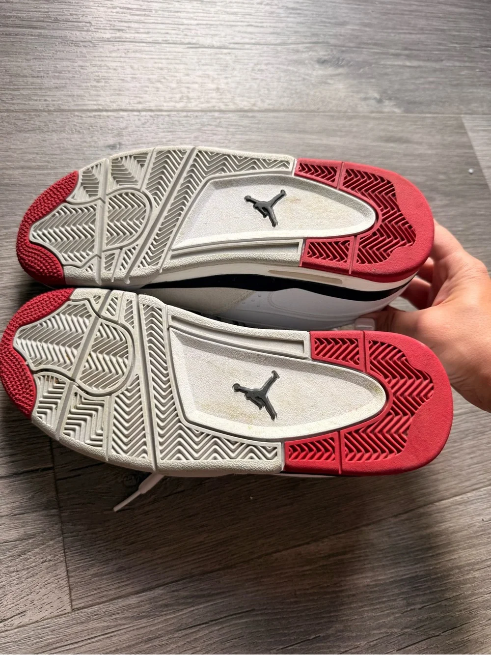 Jordan Men's Low-Top Sneakers in White, Black & Red